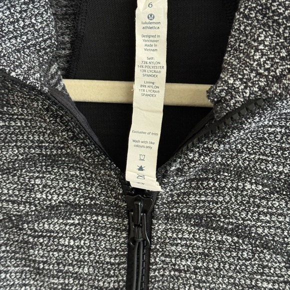 LULULEMON Define Jacket Coco Pique Black White Luon Size 6 - Picture 7 of 9